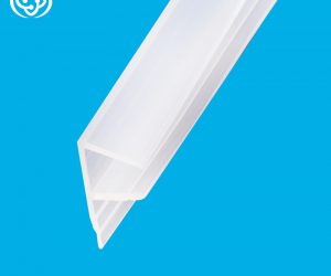 Durable clear silicone rubber strip with F type
