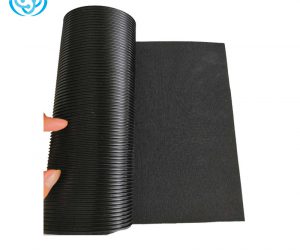 Fine ribbed anti slip rubber sheet in both wet and dry environments